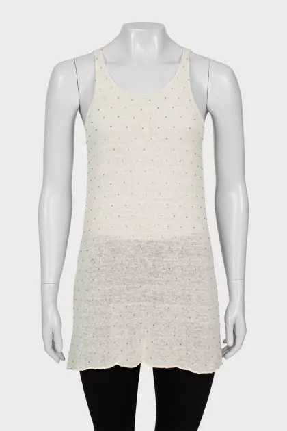 White dress with silver decor