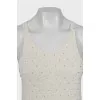 White dress with silver decor