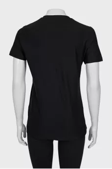 Black T-shirt with ornament