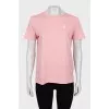 Pink T-shirt with Embroidery with Tag