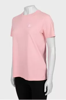 Pink T-shirt with Embroidery with Tag