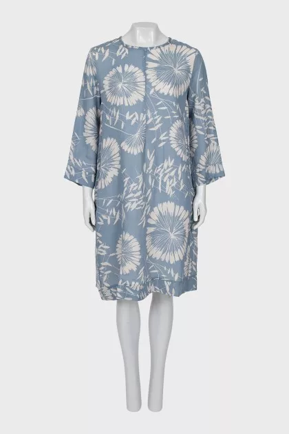 Blue dress with floral print