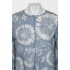 Blue dress with floral print