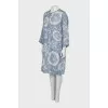 Blue dress with floral print