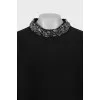 Dress with decorated collar