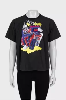 Loose fit t-shirt with zippers