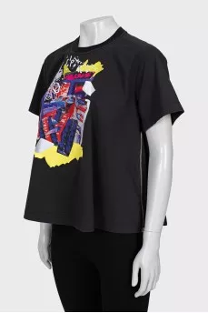 Loose fit t-shirt with zippers