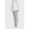 Linen shorts with shaped trim