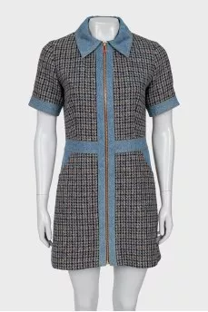 Mary Dress with Denim Inserts