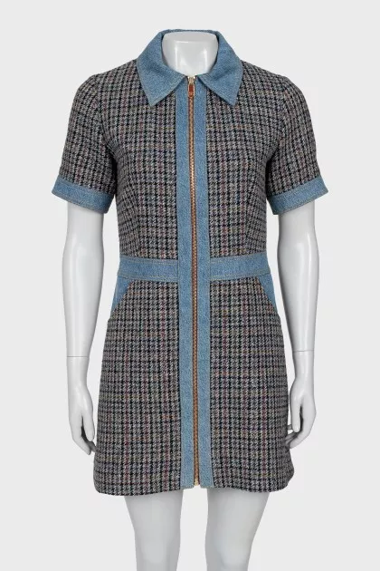 Mary Dress with Denim Inserts