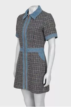 Mary Dress with Denim Inserts