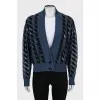 Tapered striped cardigan