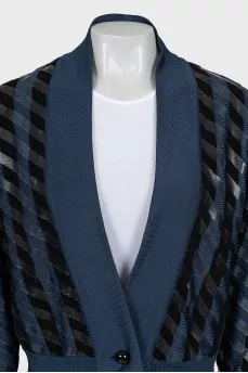 Tapered striped cardigan