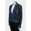 Tapered striped cardigan