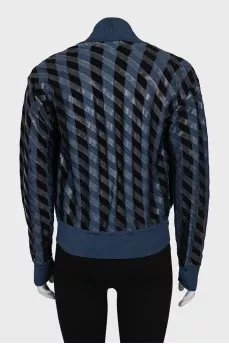 Tapered striped cardigan