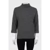 Wool sweater with cuffs