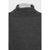 Wool sweater with cuffs