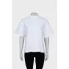 White T-shirt with embroidered logo