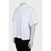 White T-shirt with embroidered logo