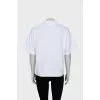 White T-shirt with embroidered logo