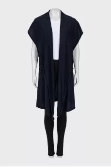 Cashmere cardigan without fastening