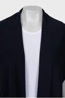 Cashmere cardigan without fastening