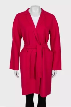 Fuchsia wool coat