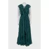 Green ruffle maxi dress