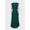 Green ruffle maxi dress