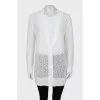 White knitted cardigan