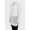 White knitted cardigan