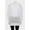 White knitted cardigan