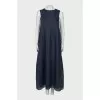 Loose blue sleeveless dress