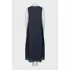 Loose blue sleeveless dress
