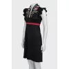 Black dress with floral embroidery