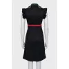 Black dress with floral embroidery