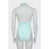 Swimsuit with silver chain with tag
