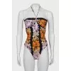 Swimsuit with ties and tag
