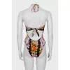 Swimsuit with ties and tag