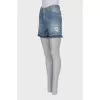 Denim shorts with crystals