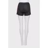 Linen shorts with floral embroidery