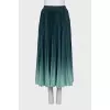 Pleated Gradient Skirt With Tag