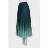 Pleated Gradient Skirt With Tag
