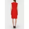 Red straight dress with ruffles with tag