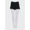 Shorts with leather trim