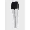 Shorts with leather trim