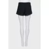 Shorts with leather trim