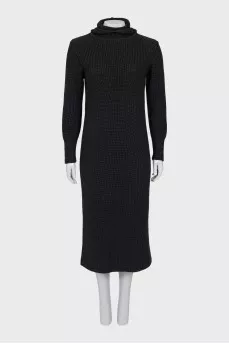 Knitted dress with balaclava