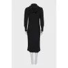 Knitted dress with balaclava