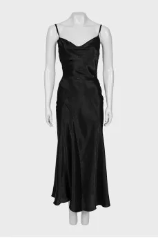 Black fitted dress with straps